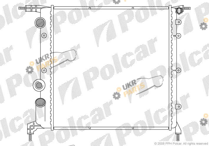 Радиатор охлаждения двигателя Polcar 600608-2