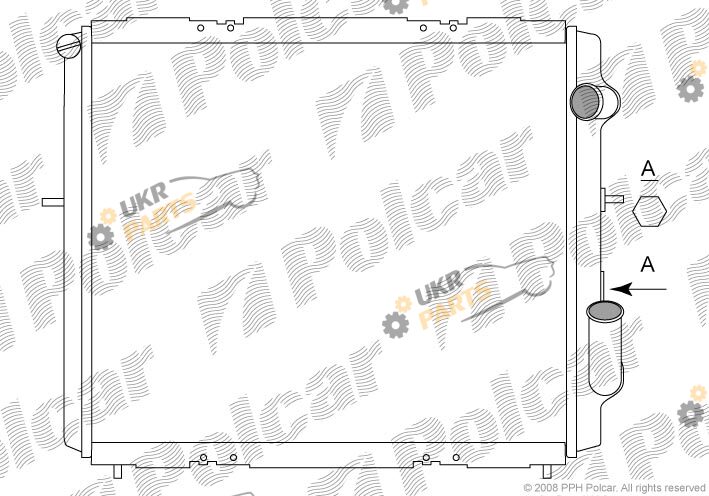 Радиатор охлаждения двигателя Polcar 600608-5