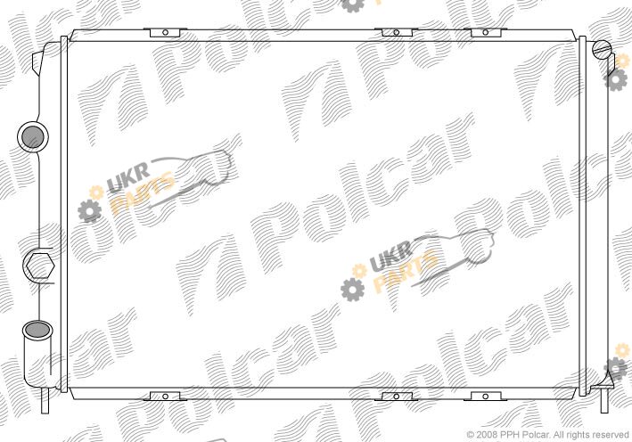 Радиатор охлаждения двигателя Polcar 600708-2