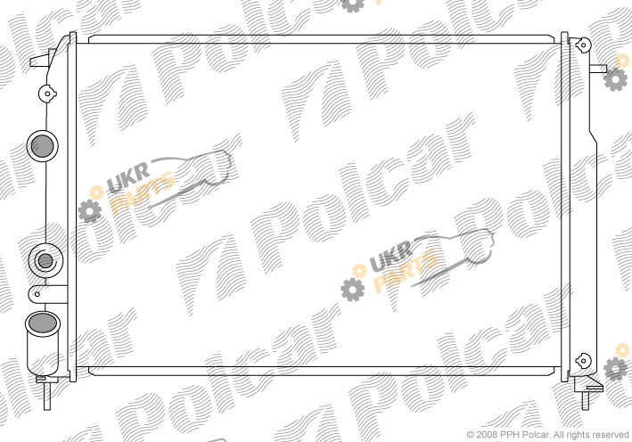 Радиатор охлаждения двигателя Polcar 600708-6