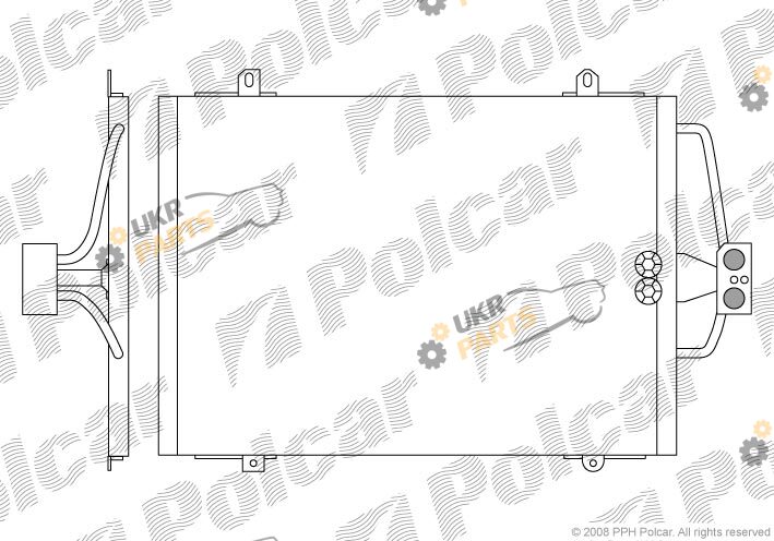Радиатор кондиционера Polcar 6007K8C1