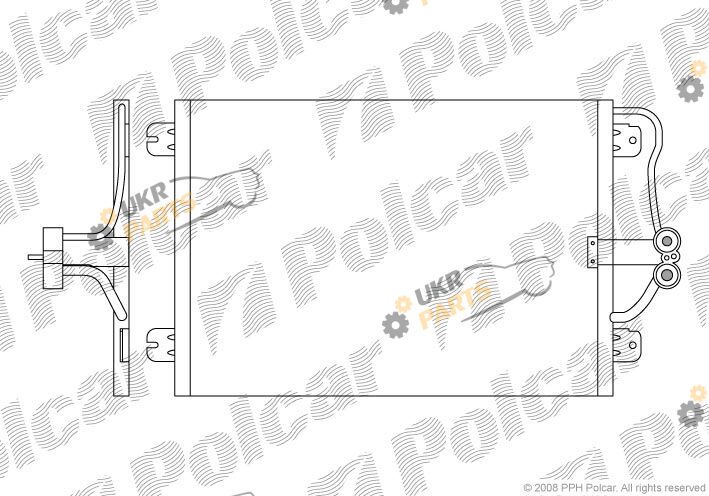 Радиатор кондиционера Polcar 6007K8C2