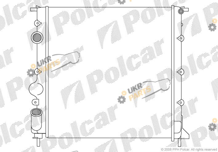 Радиатор охлаждения двигателя Polcar 601508-2