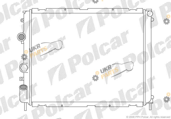 Радиатор охлаждения двигателя Polcar 601508-3