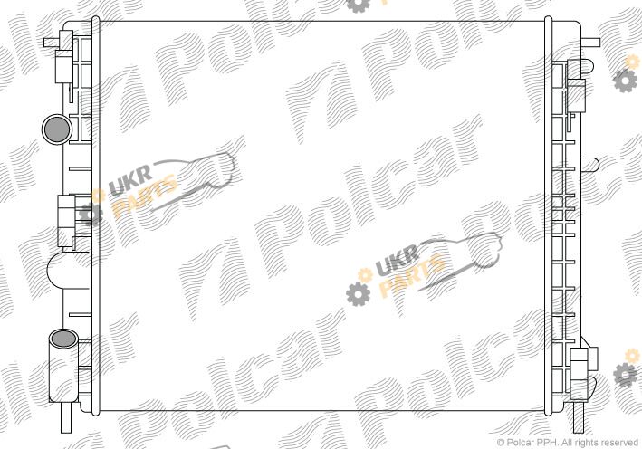 Радиатор охлаждения двигателя Polcar 601508-4