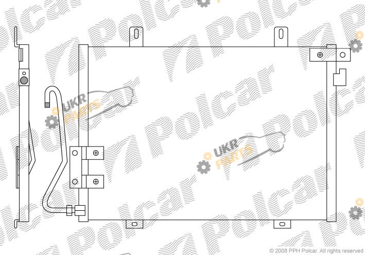 Радиатор кондиционера Polcar 6015K8C1