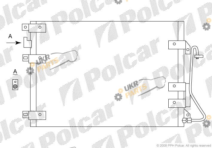 Радиатор кондиционера Polcar 6015K8C2