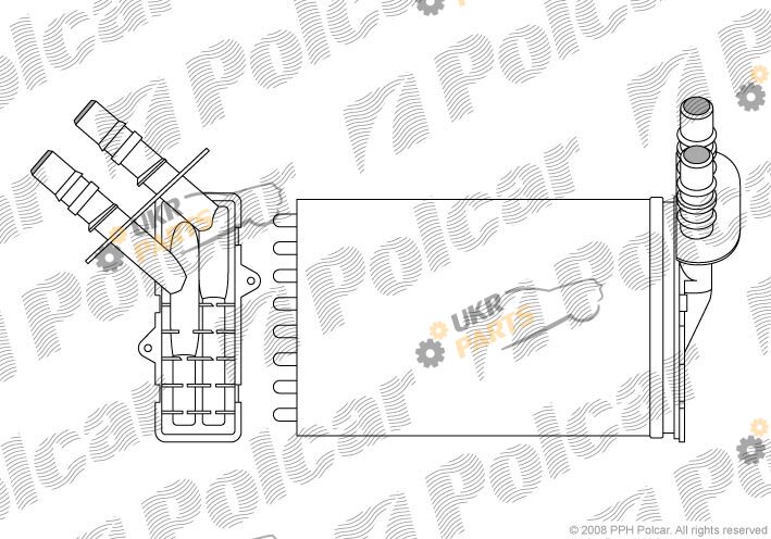 Радиатор печки Polcar 6015N8-1
