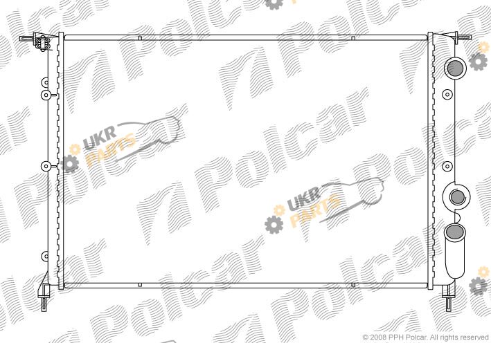 Радиатор охлаждения двигателя Polcar 602108-2