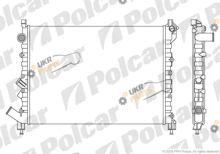 Радиатор охлаждения двигателя Polcar 603208-1