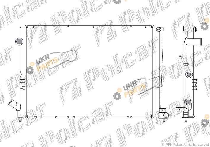 Радиатор охлаждения двигателя Polcar 603208A2