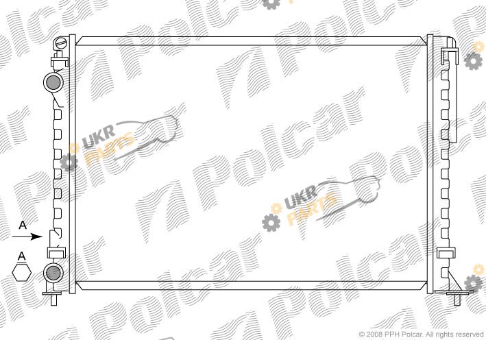 Радиатор охлаждения двигателя Polcar 603208-3
