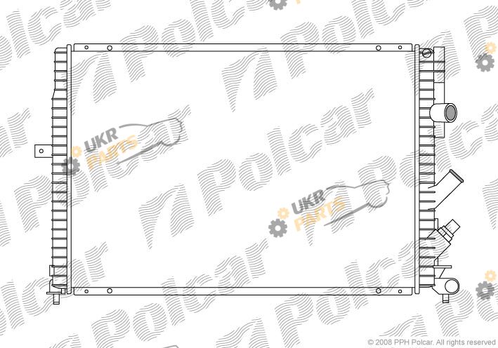 Радиатор охлаждения двигателя Polcar 603208A8