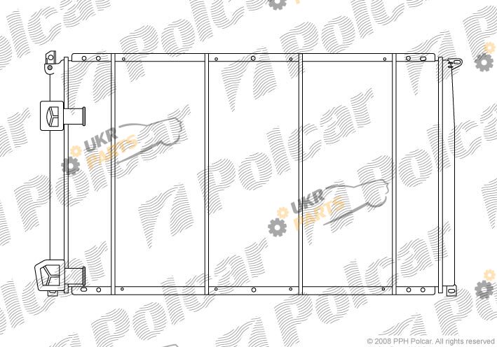 Радиатор охлаждения двигателя Polcar 604108A1