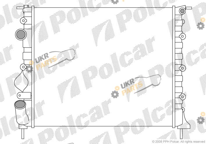 Радиатор охлаждения двигателя Polcar 606008-4