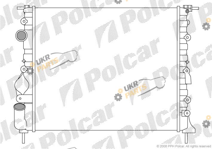 Радиатор охлаждения двигателя Polcar 6060084X