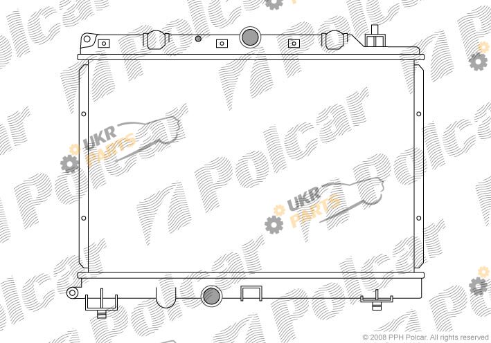 Радиатор охлаждения двигателя Polcar 634008-2
