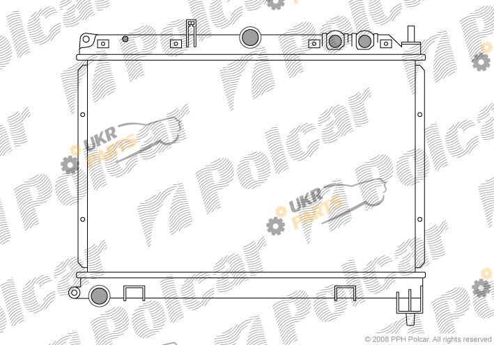 Радиатор охлаждения двигателя Polcar 636008-1