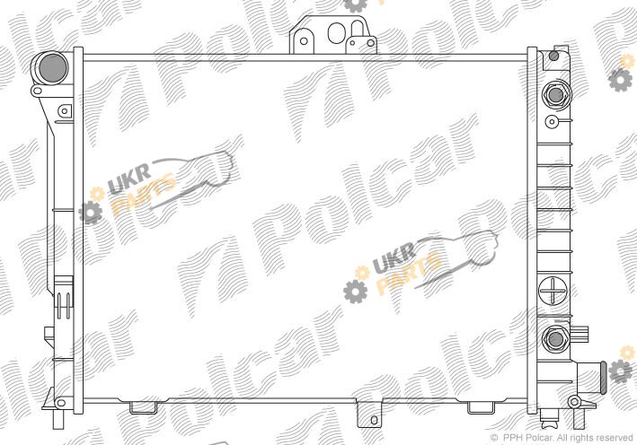 Радиатор охлаждения двигателя Polcar 652008-4