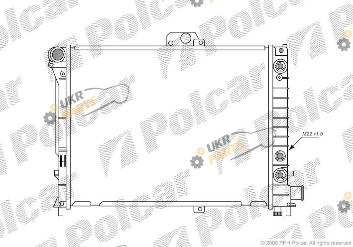 Радиатор охлаждения двигателя Polcar 652108-1