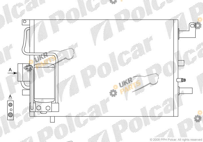 Радиатор кондиционера Polcar 6522K8C1