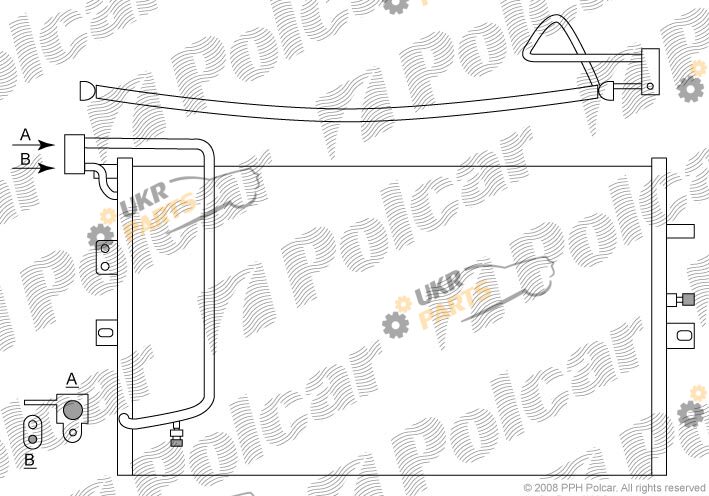 Радиатор кондиционера Polcar 6523K8C1
