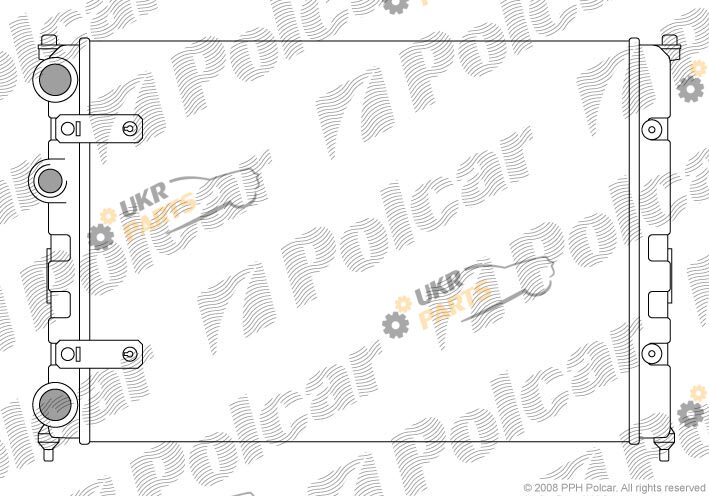 Радиатор охлаждения двигателя Polcar 671308-1