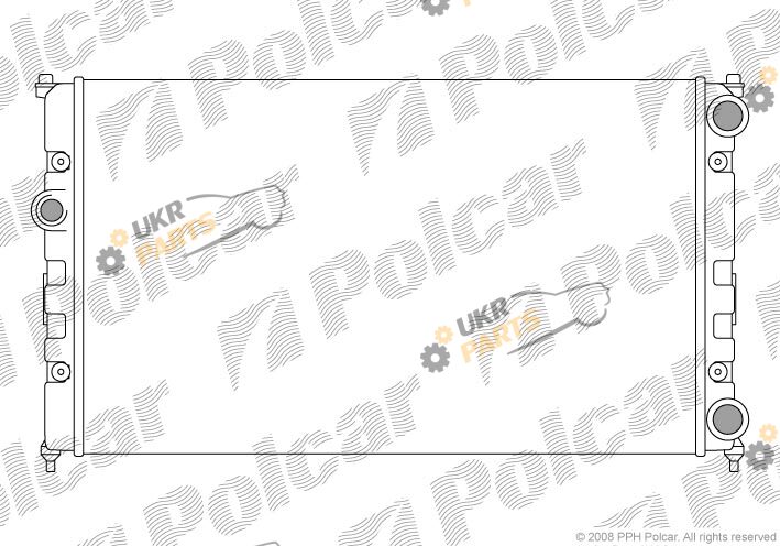 Радиатор охлаждения двигателя Polcar 671308-3