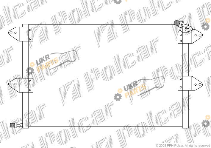 Радиатор кондиционера Polcar 6713K8C2