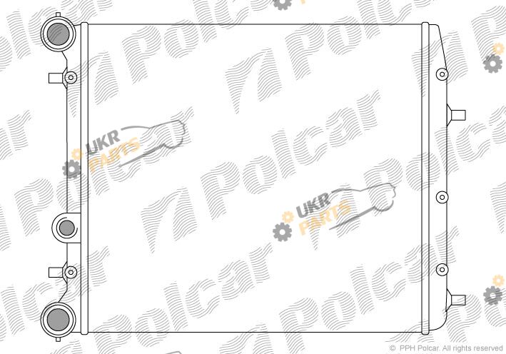 Радиатор охлаждения двигателя Polcar 691308A1