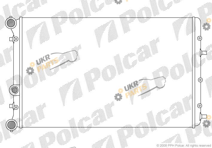 Радиатор охлаждения двигателя Polcar 691308-2