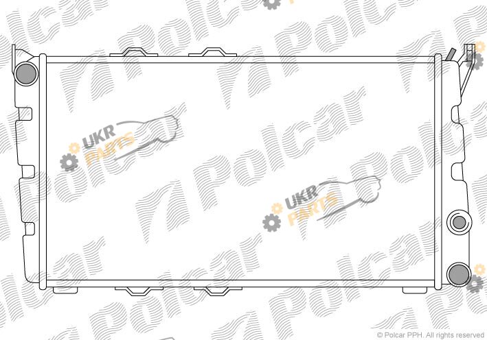 Радиатор охлаждения двигателя Polcar 698008-1