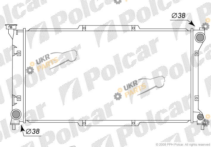 Радиатор охлаждения двигателя Polcar 7206081K