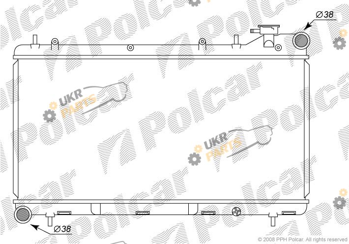 Радиатор охлаждения двигателя Polcar 721008-1