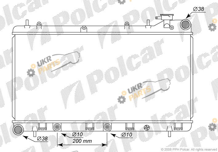 Радиатор охлаждения двигателя Polcar 721008-2