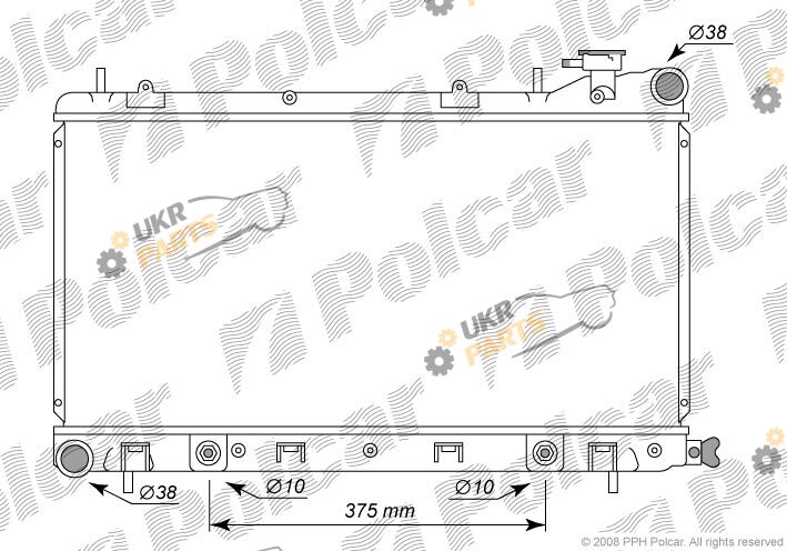 Радиатор охлаждения двигателя Polcar 7211082K