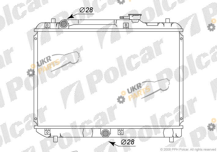 Радиатор охлаждения двигателя Polcar 741208-1