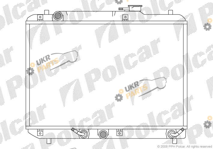 Радиатор охлаждения двигателя Polcar 741208-2