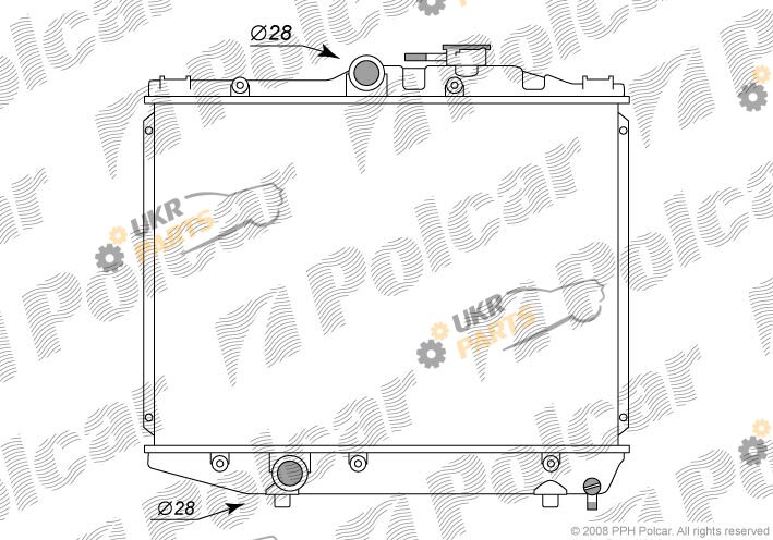 Радиатор охлаждения двигателя Polcar 8100081K