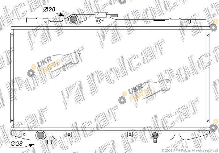 Радиатор охлаждения двигателя Polcar 8101083K