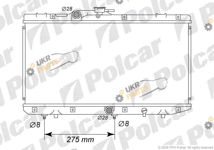 Радиатор охлаждения двигателя Polcar 8101085K