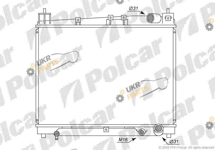 Радиатор охлаждения двигателя Polcar 8103083K