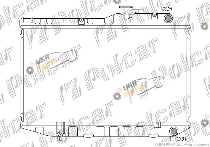 Радиатор охлаждения двигателя Polcar 810708-2