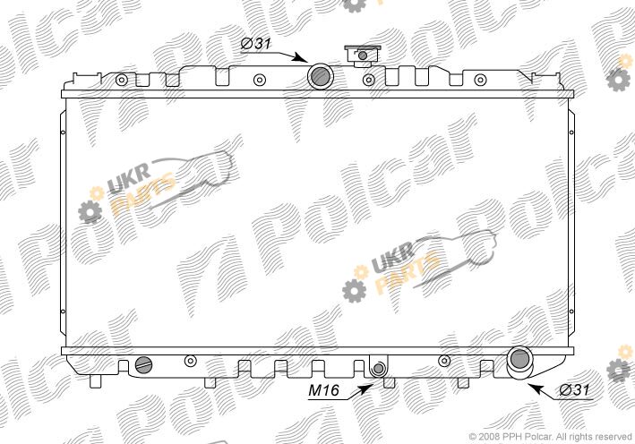 Радиатор охлаждения двигателя Polcar 8109083K