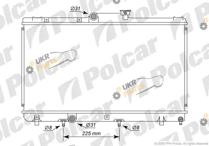 Радиатор охлаждения двигателя Polcar 811008-2