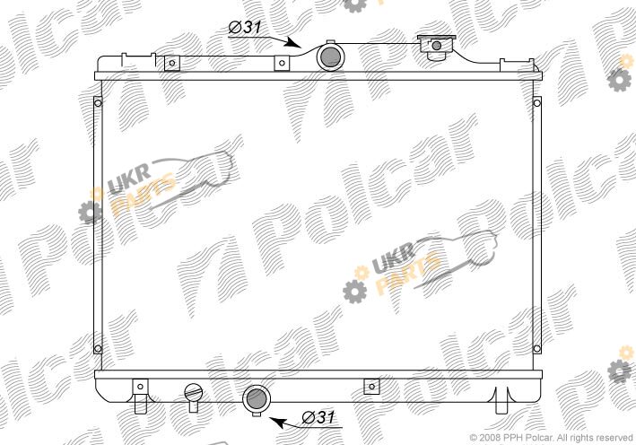 Радиатор охлаждения двигателя Polcar 8111082K