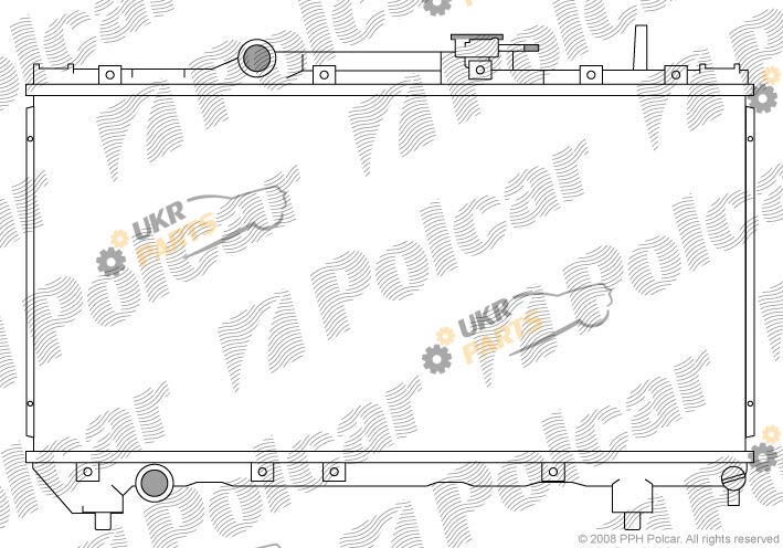 Радиатор охлаждения двигателя Polcar 812208-1