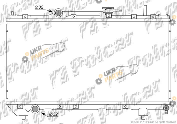Радиатор охлаждения двигателя Polcar 8122081K