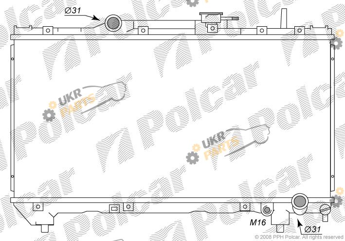 Радиатор охлаждения двигателя Polcar 8122082K