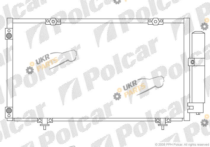 Радиатор кондиционера Polcar 8123K8C1